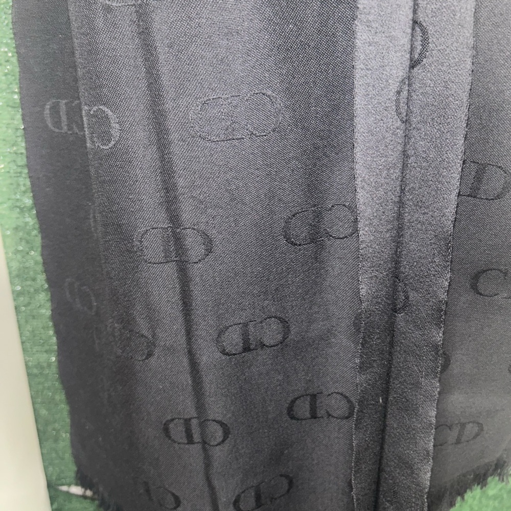 Dior Black CD Monogram Long Scarf - Picture 4 of 9